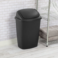 Sterilite 7.5 Gallon SwingTop Trash Can, Plastic, Kitchen, Black Trash Can EasyOptionXY LLC