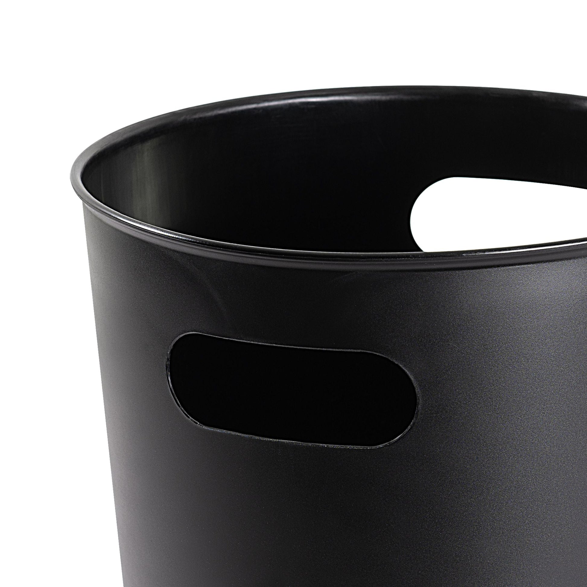 Mainstays Basic Plastic 2.64 Gallon Wastebasket in Rich Bla ck for Bathroom, Bedroom or Office EasyOptionXY LLC