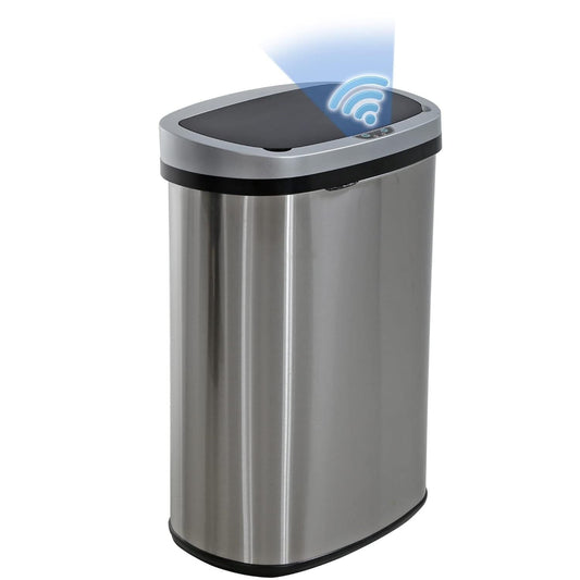BestOffice 13 Gallon Stainless Steel Touchless Kitchen Trash Can with Motion Sensor for Indoor Use(Silver) EasyOptionXY LLC