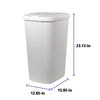 Hefty 13.3 Gallon Trash Can, Plastic Touch Top Kitchen Trash Can, White EasyOptionXY LLC