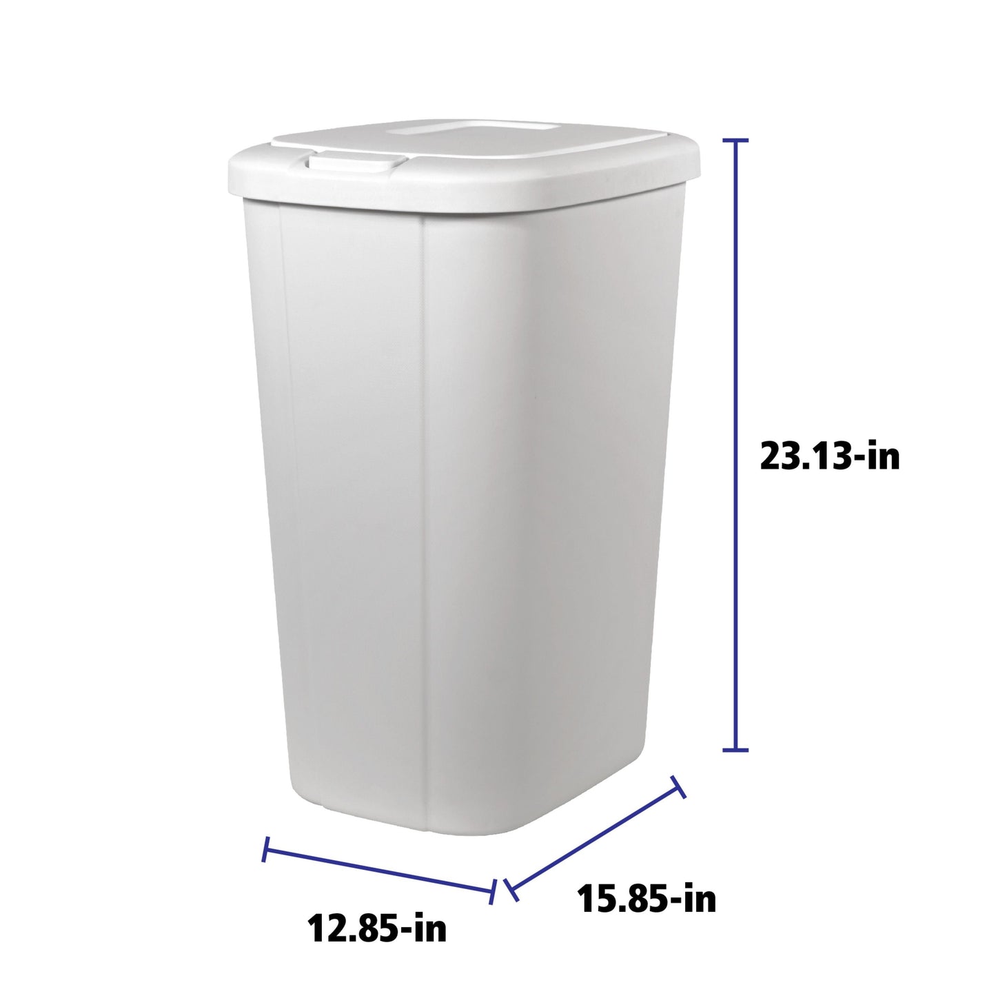 Hefty 13.3 Gallon Trash Can, Plastic Touch Top Kitchen Trash Can, White EasyOptionXY LLC