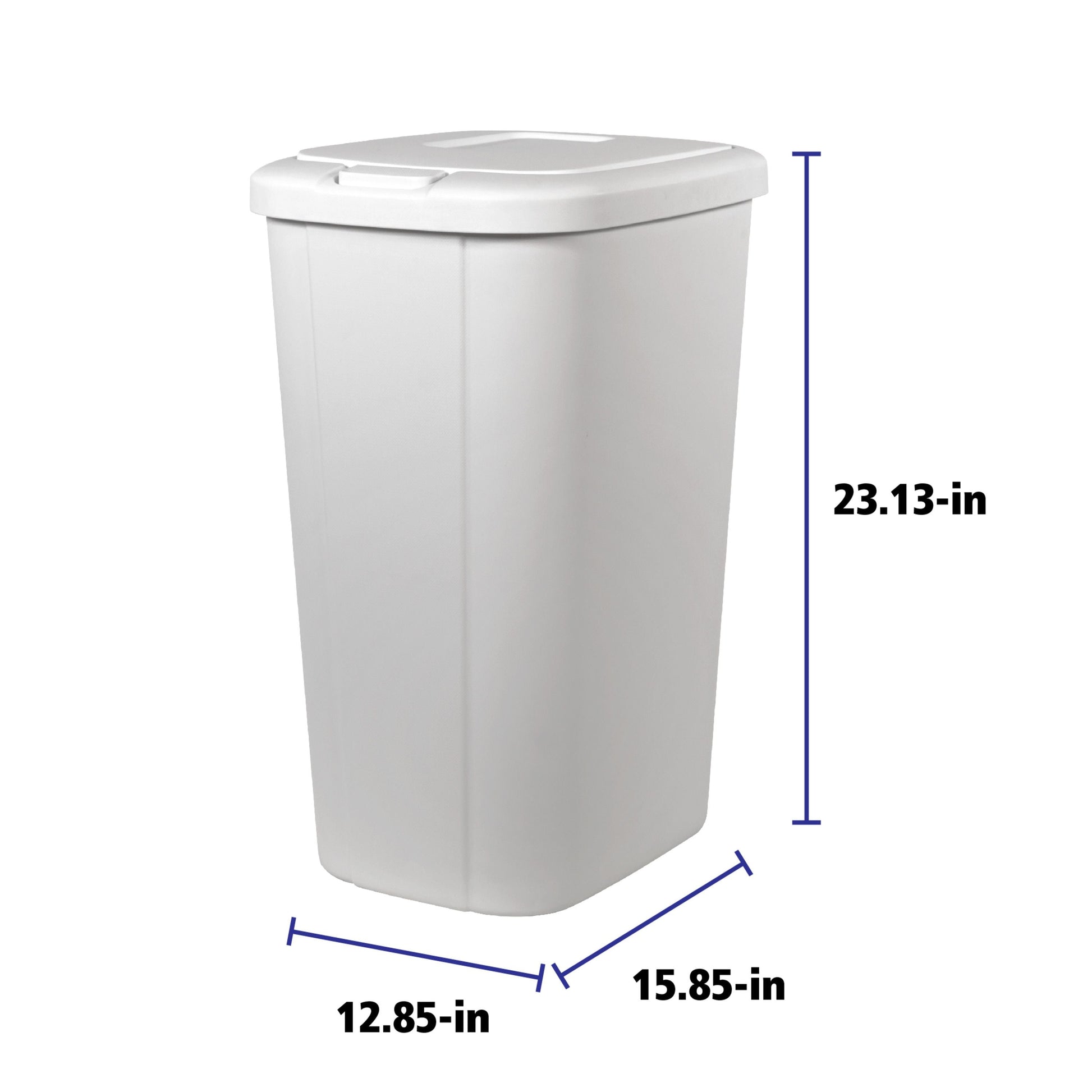 Hefty 13.3 Gallon Trash Can, Plastic Touch Top Kitchen Trash Can, White EasyOptionXY LLC