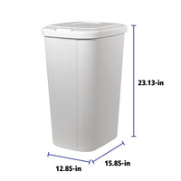 Hefty 13.3 Gallon Trash Can, Plastic Touch Top Kitchen Trash Can, White EasyOptionXY LLC