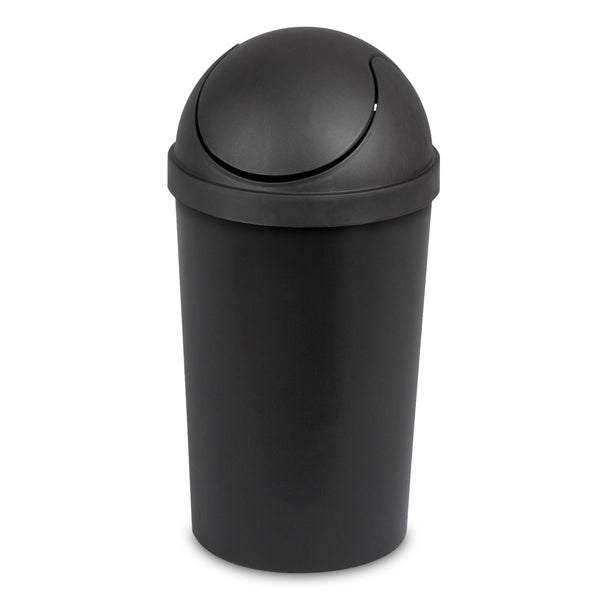 Sterilite 3 gal Plastic Round Swing Top Bathroom Trash Can, Black EasyOptionXY LLC