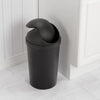 Sterilite 3 gal Plastic Round Swing Top Bathroom Trash Can, Black EasyOptionXY LLC