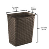 Sterilite 3.4 Gallon Trash Can, Plastic Weave Bathroom Trash Can, Brown EasyOptionXY LLC