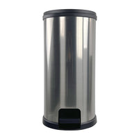 Mainstays 7.9 Gallon Trash Can, Plastic Round Step Kitchen Trash Can, Silver EasyOptionXY LLC