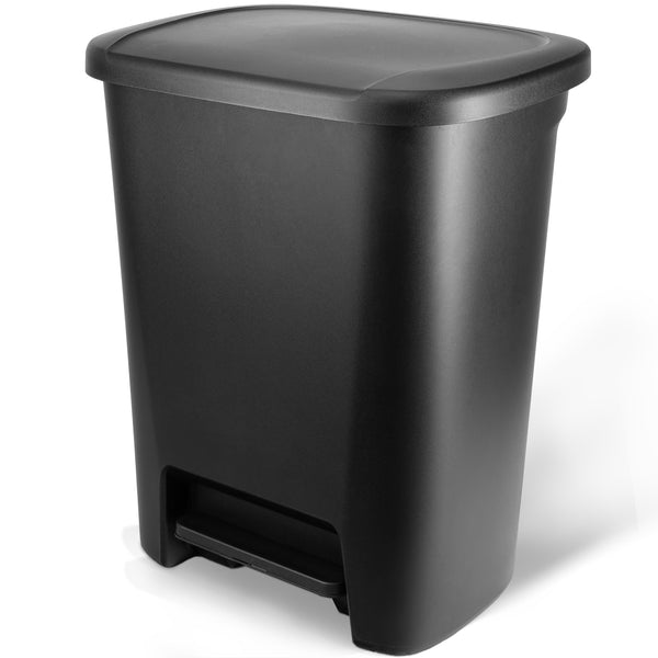 Hefty 20.4 Gallon Step-On Trash Can, Plastic Extra Large Kitchen Trash Can, Black EasyOptionXY LLC