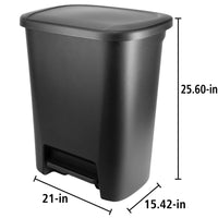 Hefty 20.4 Gallon Step-On Trash Can, Plastic Extra Large Kitchen Trash Can, Black EasyOptionXY LLC