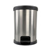 Mainstays 1.5 Gallon Trash Can, Plastic Round Step Bathroom Trash Can, Silver EasyOptionXY LLC