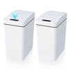 VQJTCVLY 2Pack Bathroom Small Trash Can with Lid, 2.2 Gallon Touchless Automatic Garbage Can Slim Waterproof Motion Sensor Smart Trash Bin for Bedroom, Office, Kitchen, Living Room (White) EasyOptionXY LLC