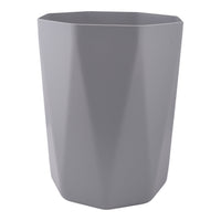 Mainstays 5 Gallon Trash Can, Plastic Office Trash Can, Geometric Silver EasyOptionXY LLC