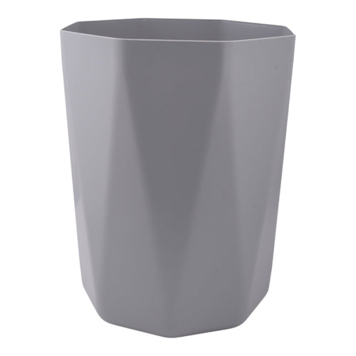 Mainstays 5 Gallon Trash Can, Plastic Office Trash Can, Geometric Silver EasyOptionXY LLC