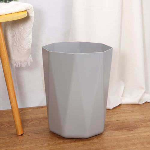 Mainstays 5 Gallon Trash Can, Plastic Office Trash Can, Geometric Silver EasyOptionXY LLC