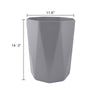 Mainstays 5 Gallon Trash Can, Plastic Office Trash Can, Geometric Silver EasyOptionXY LLC