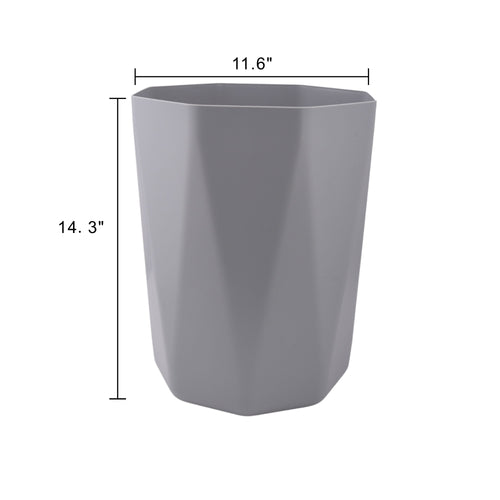 Mainstays 5 Gallon Trash Can, Plastic Office Trash Can, Geometric Silver EasyOptionXY LLC
