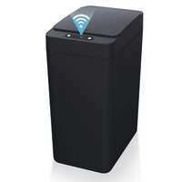 VQJTCVLY Bathroom Small Trash Can with Lid, 2.2 Gallon Touchless Automatic Garbage Can Slim Waterproof Motion Sensor Smart Trash Bin for Bedroom, Office, Kitchen, Living Room (Black) EasyOptionXY LLC