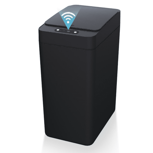 VQJTCVLY Bathroom Small Trash Can with Lid, 2.2 Gallon Touchless Automatic Garbage Can Slim Waterproof Motion Sensor Smart Trash Bin for Bedroom, Office, Kitchen, Living Room (Black) EasyOptionXY LLC