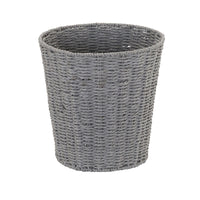 Household Essentials Woven Waste Basket, Gray Paper Rope Waste Bin for Bathroom, Bedroom, Office EasyOptionXY LLC