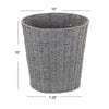 Household Essentials Woven Waste Basket, Gray Paper Rope Waste Bin for Bathroom, Bedroom, Office EasyOptionXY LLC