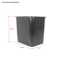 (2 pack) Mainstays 3 gal Plastic Open Top Kitchen Trash Can, Black EasyOptionXY LLC