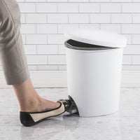 (2 pack) Sterilite 2.6 Gallon Trash Can, Ultra Step On Bathroom Trash Can, White EasyOptionXY LLC