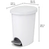 (2 pack) Sterilite 2.6 Gallon Trash Can, Ultra Step On Bathroom Trash Can, White EasyOptionXY LLC