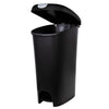 Hefty 12 Gallon Trash Can, Plastic Slim Lockable StepOn Kitchen Trash Can, Black EasyOptionXY LLC