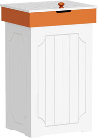 HOMEFORT Trash Can Cabinet, 23 Gallon Kitchen Garbage Can, Wooden Recycling Trash Bin, Dog Proof Trash Can, Trash Cabinet with Lid for Home Kitchen Bathroom, White EasyOptionXY LLC