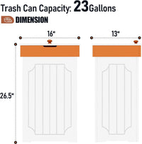 HOMEFORT Trash Can Cabinet, 23 Gallon Kitchen Garbage Can, Wooden Recycling Trash Bin, Dog Proof Trash Can, Trash Cabinet with Lid for Home Kitchen Bathroom, White EasyOptionXY LLC