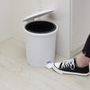 Mainstays 1.5 Gallon Round White Plastic Step Trash Can for Bathroom EasyOptionXY LLC