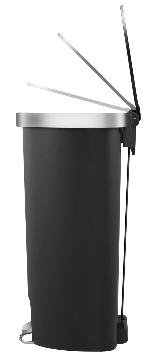 Better Homes & Gardens 14.5 Gallon Trash Can, Plastic Step On Kitchen Trash Can, Black EasyOptionXY LLC