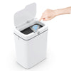Automatic Bathroom Trash Can with Lid, 3.95 Gallon Touchless Trash Bin, Smart Plastic Slim Garbage Can Small White Wastebasket for Bedroom, Bathroom, Office, Living Room, Toilet, RV EasyOptionXY LLC