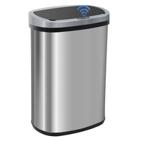 BestOffice 13 Gallon Stainless Steel Touchless Garbage Trash Can with Motion Sensor for Indoor Use(Silver) EasyOptionXY LLC