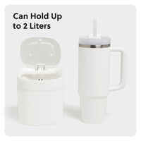 U Brands Desktop Mini Trash Can, Wastebasket, Indoor, Office, 5.9 x 5.3 x 5.3 in., White, 1 Each EasyOptionXY LLC