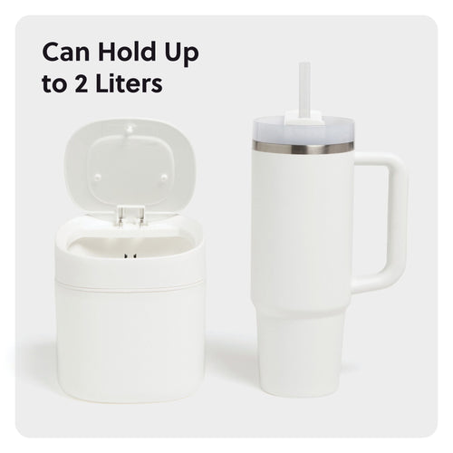 U Brands Desktop Mini Trash Can, Wastebasket, Indoor, Office, 5.9 x 5.3 x 5.3 in., White, 1 Each EasyOptionXY LLC