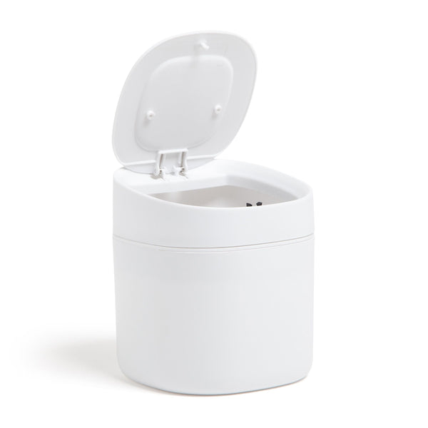 U Brands Desktop Mini Trash Can, Wastebasket, Indoor, Office, 5.9 x 5.3 x 5.3 in., White, 1 Each EasyOptionXY LLC