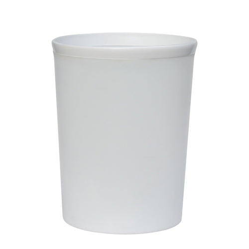 Mainstays Frosted Plastic Bathroom White Wastebasket, 2.1 gal EasyOptionXY LLC