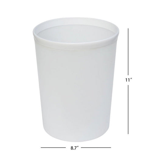 Mainstays Frosted Plastic Bathroom White Wastebasket, 2.1 gal EasyOptionXY LLC