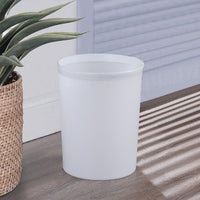 Mainstays Frosted Plastic Bathroom White Wastebasket, 2.1 gal EasyOptionXY LLC