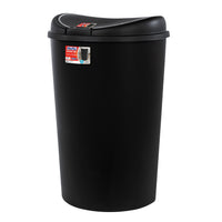 Hefty 12.8 Gallon Trash Can, Plastic Semi Round Touch Top Kitchen Trash Can, Black EasyOptionXY LLC