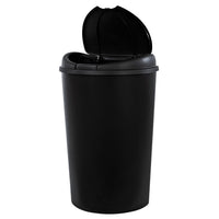 Hefty 12.8 Gallon Trash Can, Plastic Semi Round Touch Top Kitchen Trash Can, Black EasyOptionXY LLC