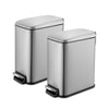 Qualiazero Trash Can, 1.3 Gallon Slim Step On Bathroom Trash Can, Stainless Steel, Pack of 2 EasyOptionXY LLC