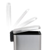 Qualiazero Trash Can, 1.3 Gallon Slim Step On Bathroom Trash Can, Stainless Steel, Pack of 2 EasyOptionXY LLC