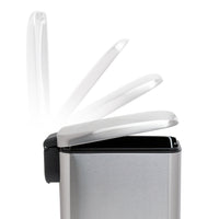 Qualiazero Trash Can, 1.3 Gallon Slim Step On Bathroom Trash Can, Stainless Steel, Pack of 2 EasyOptionXY LLC