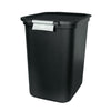 Hefty 7.7 Gallon Trash Can, Plastic Hinged Locking Lid Kitchen Trash Can, Black EasyOptionXY LLC