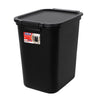 Hefty 7.7 Gallon Trash Can, Plastic Hinged Locking Lid Kitchen Trash Can, Black EasyOptionXY LLC