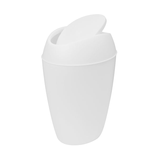 Umbra 2.4 gal Twirla Polypropylene Swing-Top Lid Bathroom Trash Can Garbage Can, White EasyOptionXY LLC
