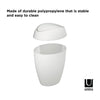 Umbra 2.4 gal Twirla Polypropylene Swing-Top Lid Bathroom Trash Can Garbage Can, White EasyOptionXY LLC