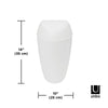 Umbra 2.4 gal Twirla Polypropylene Swing-Top Lid Bathroom Trash Can Garbage Can, White EasyOptionXY LLC